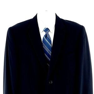 Pronto Uomo Wool Blue 2 Button Blazer Measures 44R‎ Tagged 44S